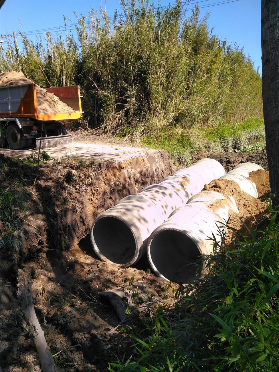 Conductos de hormigón colocados